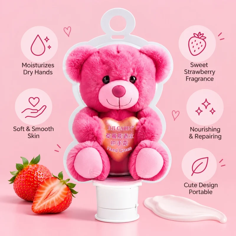 کرم دست مرطوب کننده جی‌جی کابین مدل Strawberries حجم 68گرم