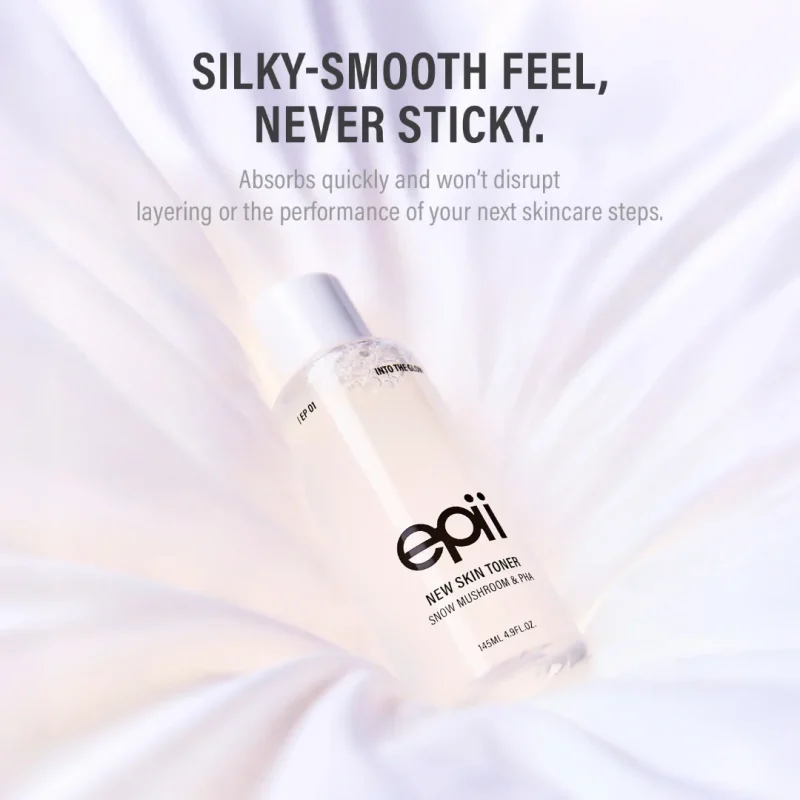 تونر آبرسان و لایه‌بردار اپی مدل New Skin Toner Snow Mushroom & PHA حجم ۱۴۵ میلی‌لیتر