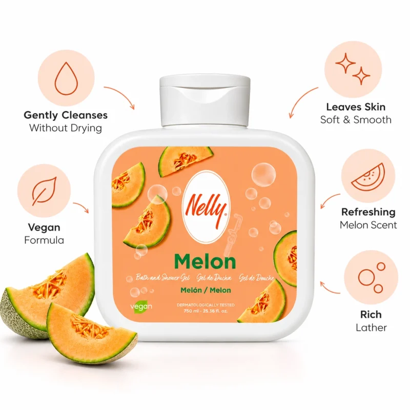 شامپو بدن نلی مدل Melon حجم 750میل
