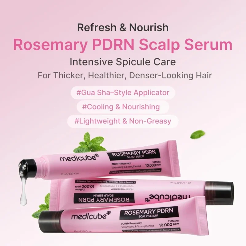 سرم پوست سر مدیکیوب مدل Rosemary PDRN Scalp Serum حجم 20 میلی‌لیتر
